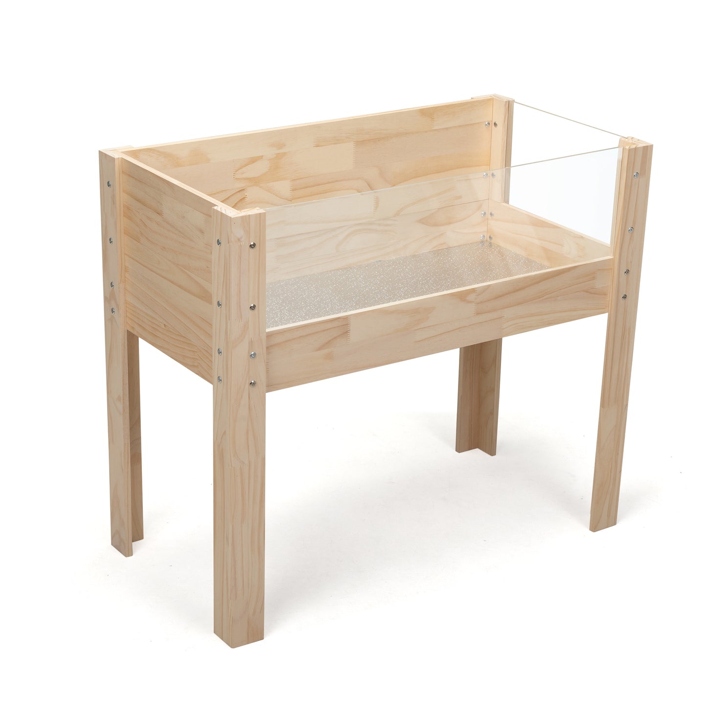 Wooden Tortoise House; Turtle Habitat; Indoor Tortoises Enclosure with Viewing Windows; Reptile Cage; Natural