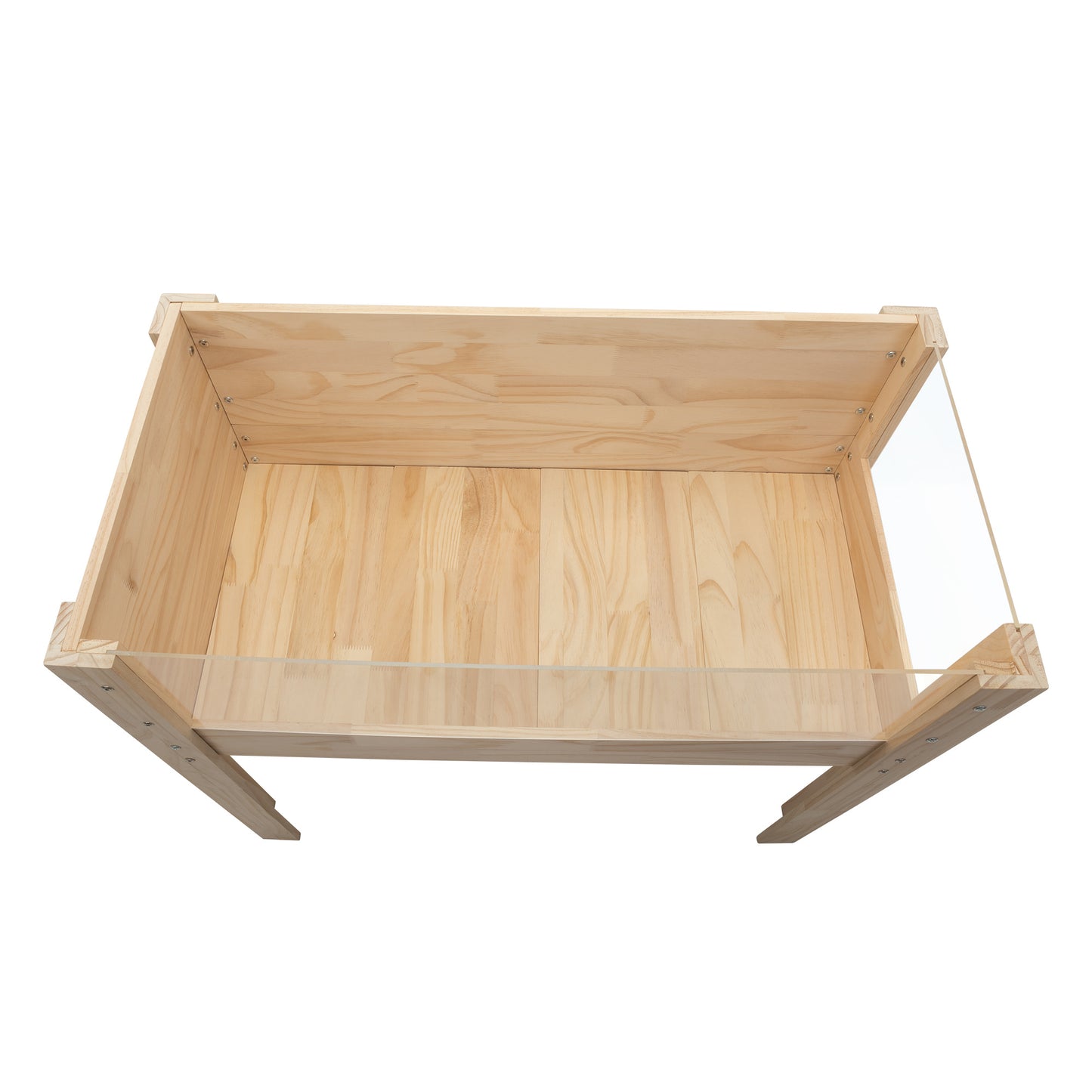 Wooden Tortoise House; Turtle Habitat; Indoor Tortoises Enclosure with Viewing Windows; Reptile Cage; Natural