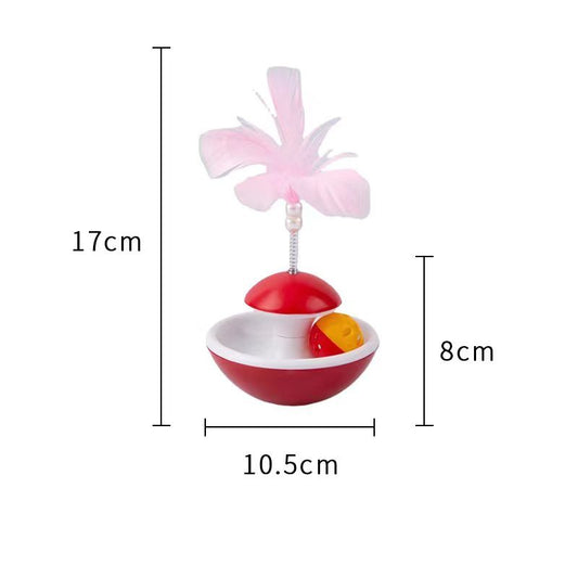 New Durable Funny Pet Cat Toys for entertain itself Mimi Favorite Feather Tumbler with small bell Kitten Cat Toys For Catch