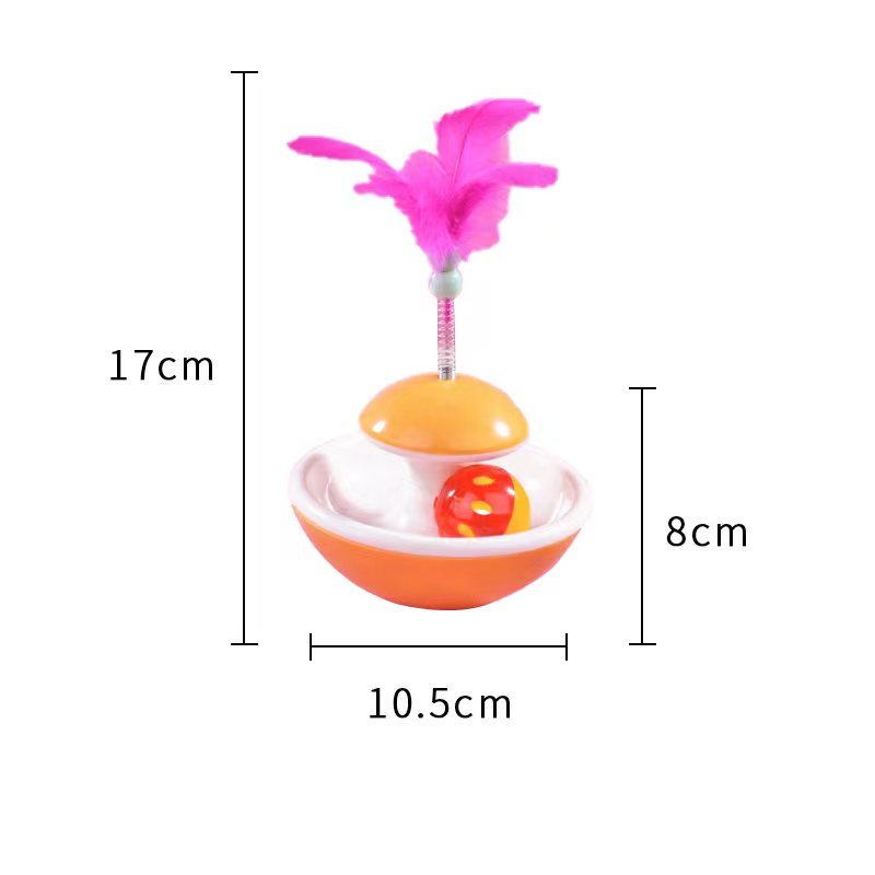 New Durable Funny Pet Cat Toys for entertain itself Mimi Favorite Feather Tumbler with small bell Kitten Cat Toys For Catch