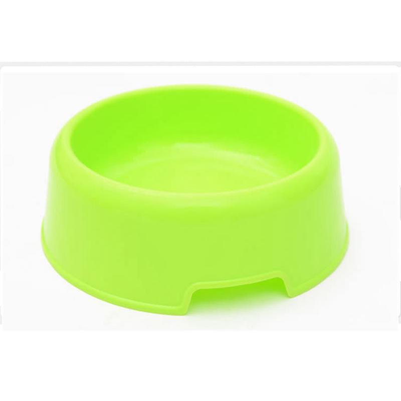 1Pc High Quality Solid Color Pet Bowls Candy-Colored Lightweight Plastic Single Bowl Small Dog Cat Pet Bowl Pet Feeding Supplies