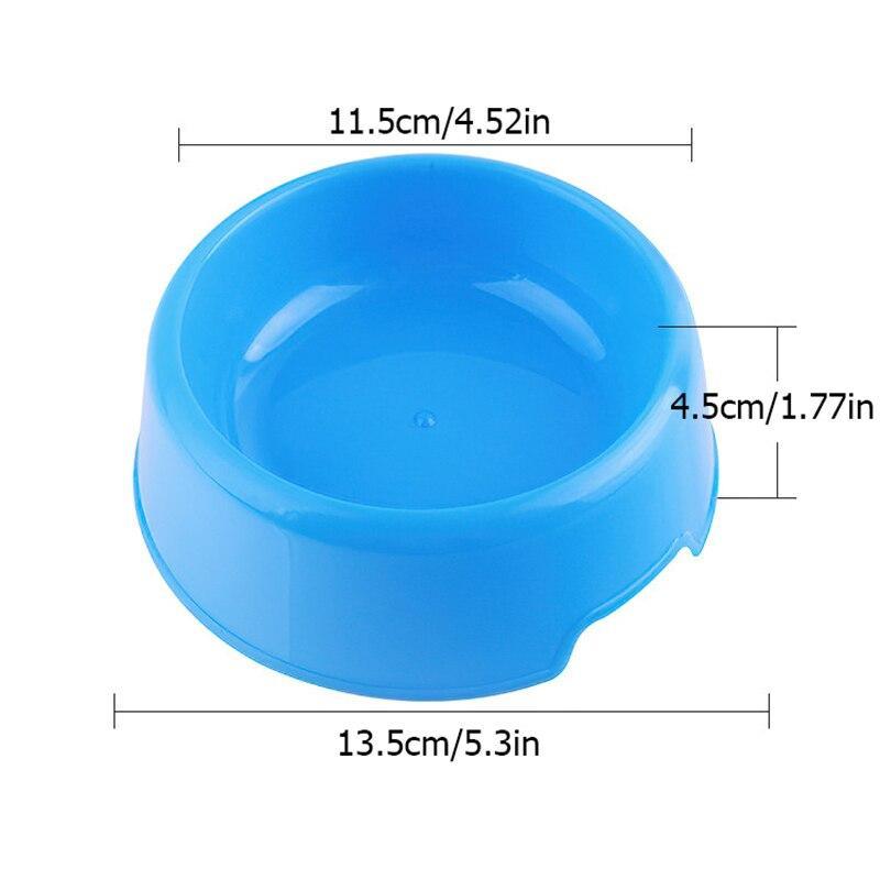 1Pc High Quality Solid Color Pet Bowls Candy-Colored Lightweight Plastic Single Bowl Small Dog Cat Pet Bowl Pet Feeding Supplies