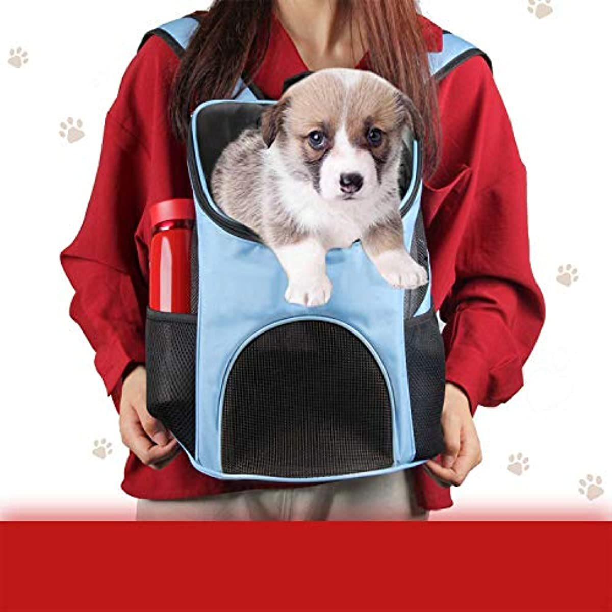 Dog Carrier Backpack Breathable for Small Pets/Cats/Puppies; Pet Carrier Bag with Mesh Ventilation; Safety Features and Cushion Back Support; for Traveling; Hiking; Camping; Walking & Outdoor