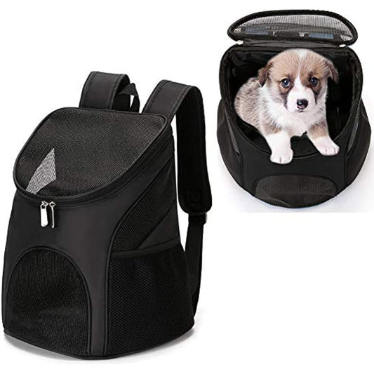 Dog Carrier Backpack Breathable for Small Pets/Cats/Puppies; Pet Carrier Bag with Mesh Ventilation; Safety Features and Cushion Back Support; for Traveling; Hiking; Camping; Walking & Outdoor