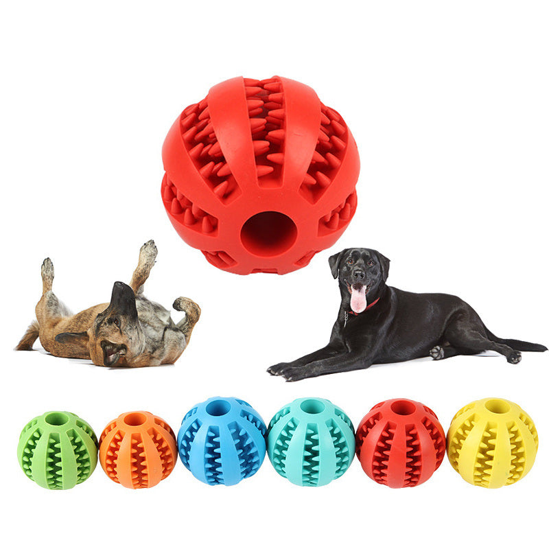 Dog Squeaky Ball Toy; Pet Chew Toy For Dog; Tooth Cleaning Ball Bite Resistant Pet Supplies