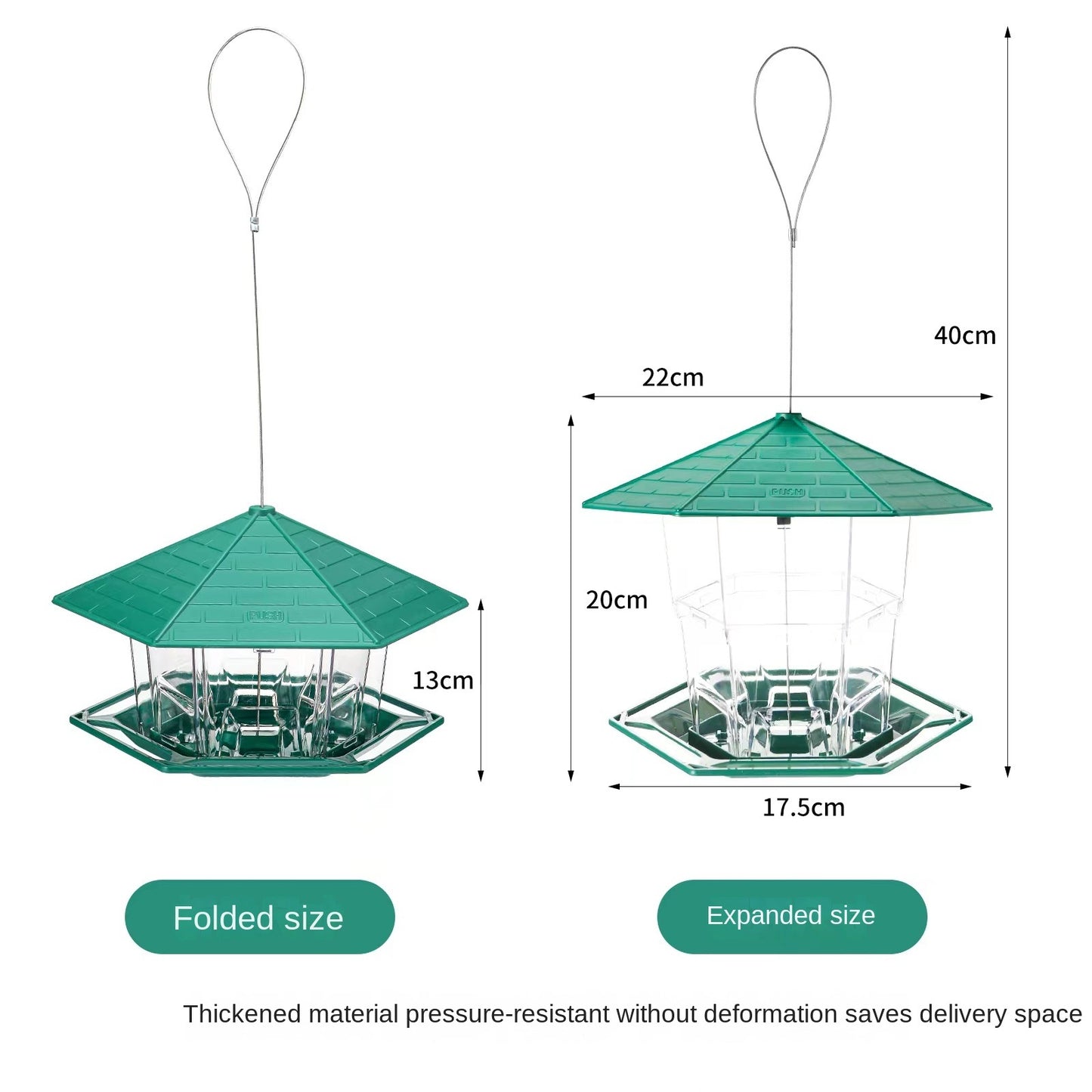 outdoor Hanging hummingbird feeder garden bird feeder foldable feeder sunscreen antifreeze bird cage