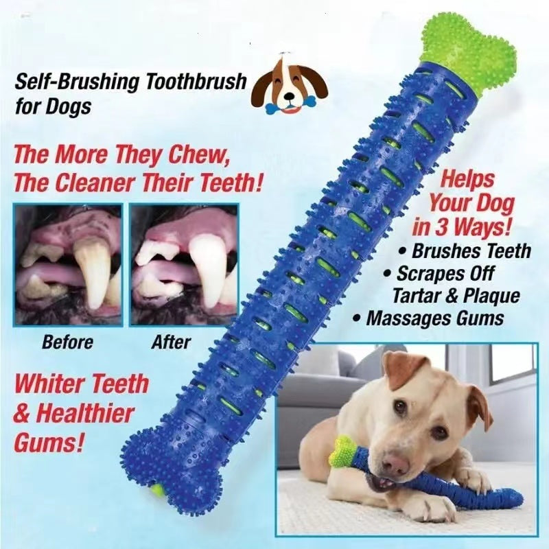 Dog Toothbrush Durable Dog Chew Toy Stick Soft Rubber Tooth Cleaning Point Massage Toothpaste Pet Toothbrush Molar Pet Supplies