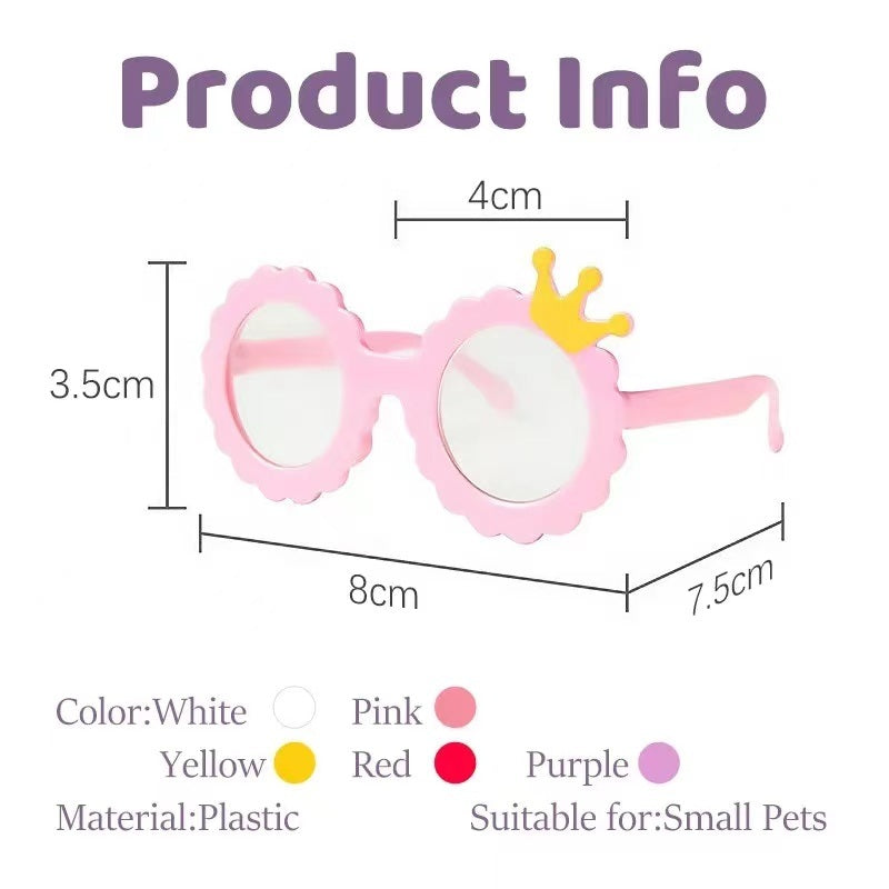 New Style Crown Round Sunglasses For Dogs Cats Pet Accessories Puppy Yorkie Teddy Eye Wear Glasses Sunglasses Pets Supplies