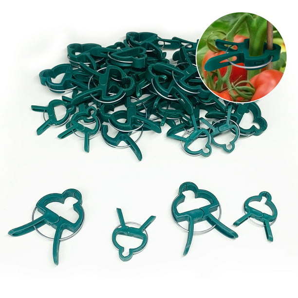 Garden Clips for Climbing Plants,Tomato Clips for Support,Plant Clips for Vines,Cucumber Trellis,Beans,Watermelon,Pumpkins,Flowers,Green 20-Piece