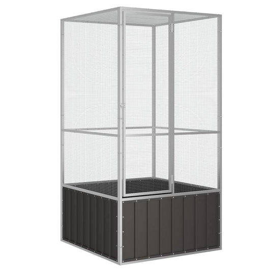 Bird Cage Anthracite 43.7"x42.1"x83.3" Galvanized Steel