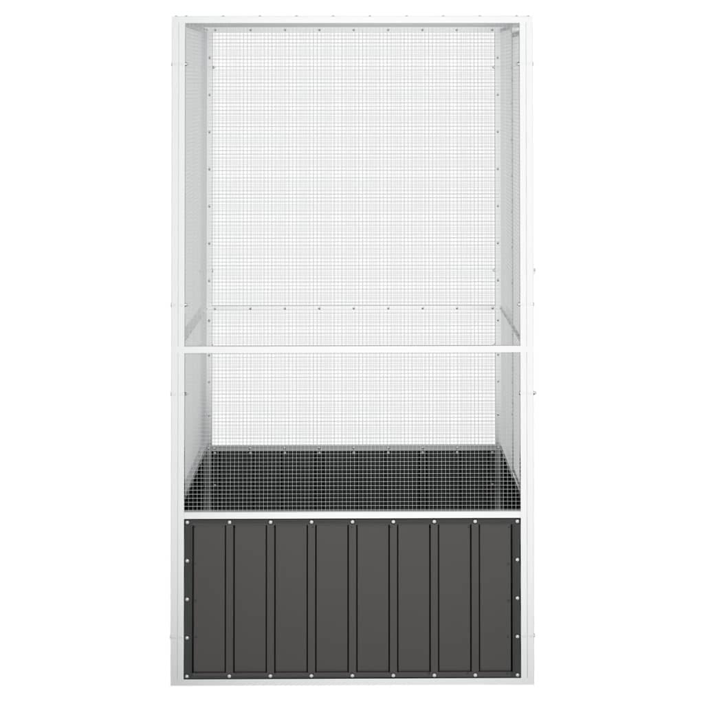 Bird Cage Anthracite 43.7"x42.1"x83.3" Galvanized Steel