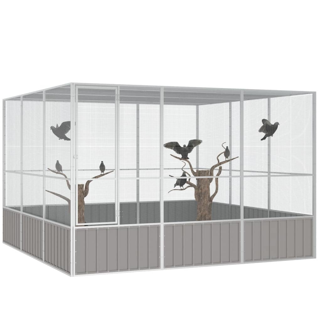 Bird Cage Gray 119.1"x127.8"x83.3" Galvanized Steel