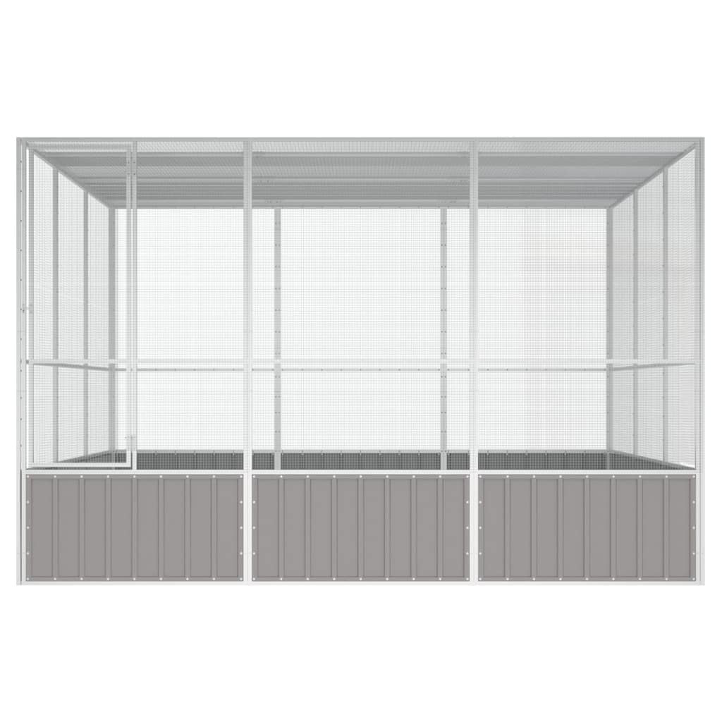 Bird Cage Gray 119.1"x127.8"x83.3" Galvanized Steel