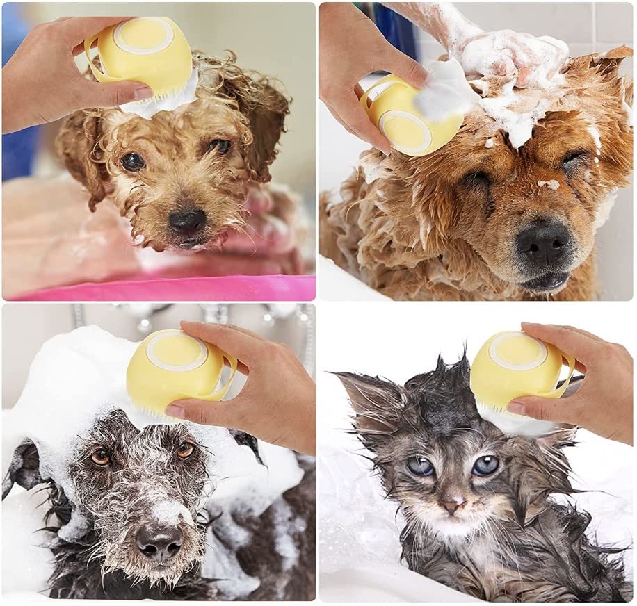 Dog Bath Brushes , Dog Bath Supplies, Dog Shampoo Brush, Dog Scrubber for Bath, Dog Grooming Supplies, Dog Bathing Brush, Puppy Essentials