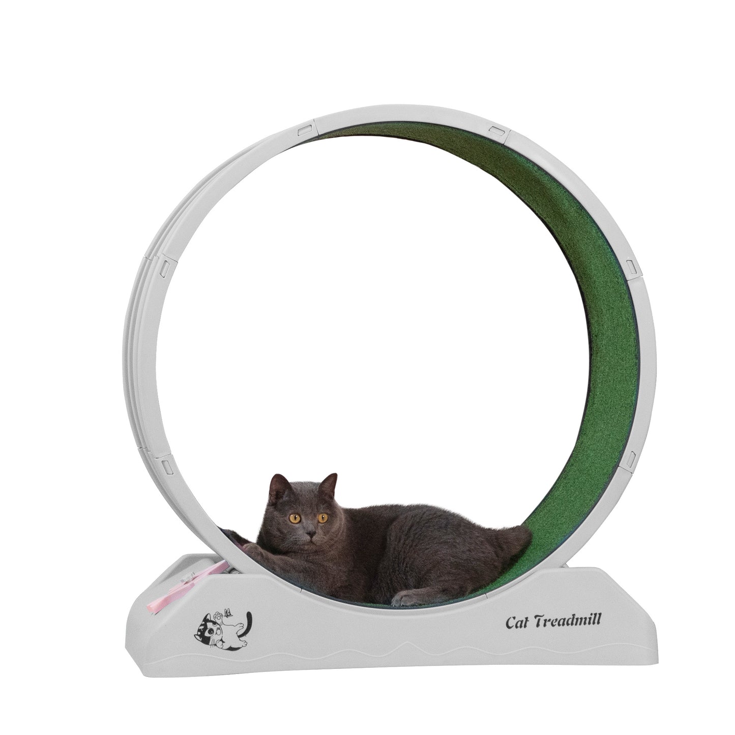 Cat Running Wheel, Cat Exercise Stylish Treadmill for Indoor Cats, Sturdy Quiet Lightweight Plastic Material, Gray