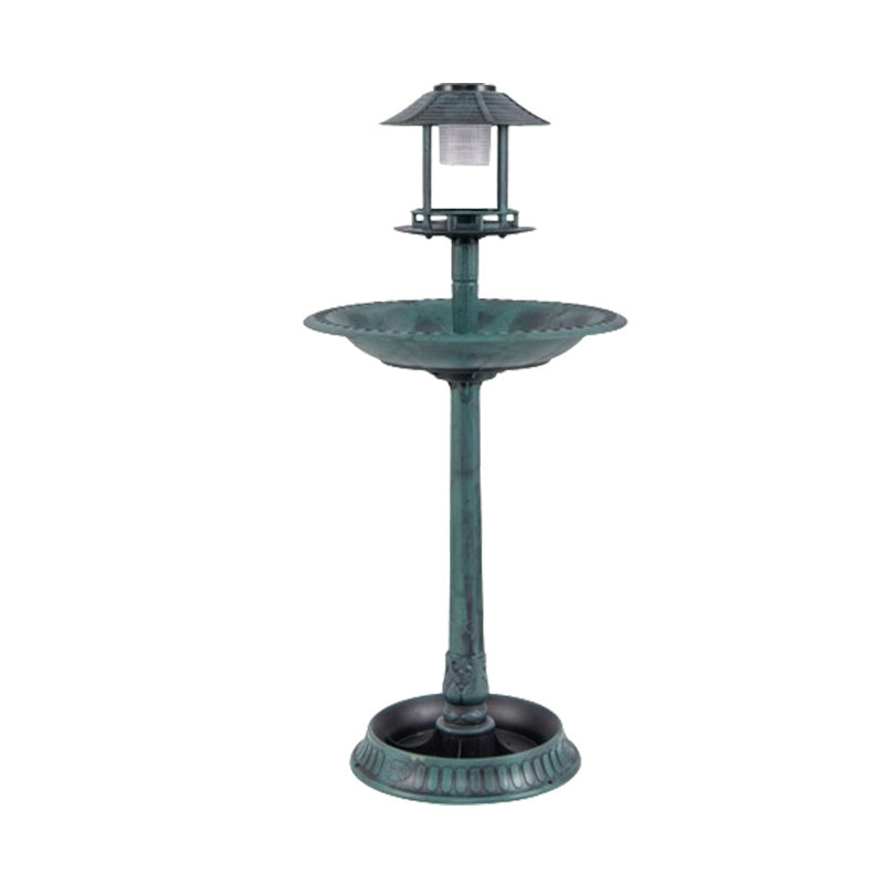 Bird Bath Feeder with Solar Light for Garden Backyard Decor